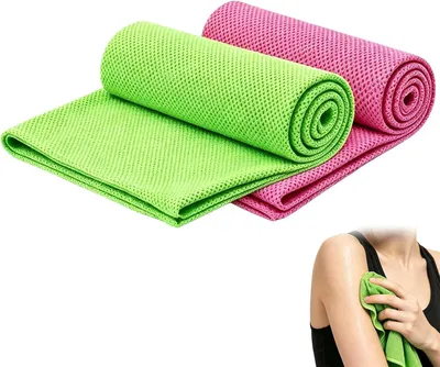 Imagen del producto de Toalla de microfibra refrescante, 2 unidades, de secado rápido, ideal para deportes y yoga