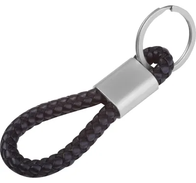 Produktbild von Schlüsselanhänger aus Metall / mit Kordel / Farbe: schwarz