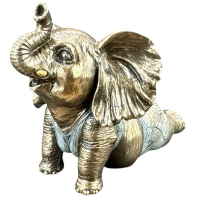 Produktbild von Yoga Elefant Cobra Figur Veronese Glücksbringer Bronzeoptik Skulptur Deko Geschenk WU78184A4