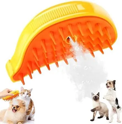 Produktbild von Katzenbürste mit Dampf, 3-in-1 Dampfbürste für Katzen, Spray-Massagekamm für Haustiere, Pflege & Krallenpflege für Katzen, auch für Hunde geeignet.