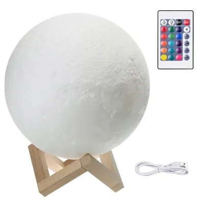 Zdjęcie produktu dla Lampka nocna 3D, wielofunkcyjna, RGB, podświetlenie, 14 cm
