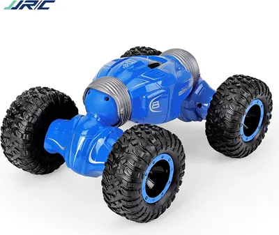 Image de Télécommande voiture cascadeur Jouet 2,4 GHz 4WD RC double face voiture rotative avec offroad haute vitesse d'escalade, bleu