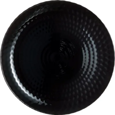 Produktbild von Luminarc Pampille schwarzer Teller aus Glas, 25 cm, mikrowellengeeignet, kühlschrankgeeignet, stapelbar