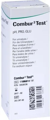 Produktbild von Roche Combur 3 Test Urinteststreifen 50 Stück (11896814191)