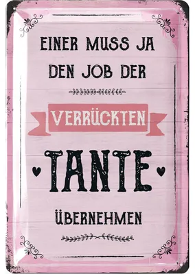 Produktbild von Blechschild - BESTE TANTE - Schwester Geschenk - du wirst Tante - Geschenk für Schwester - Geschwister Geschenke Tanten - Metallschilder