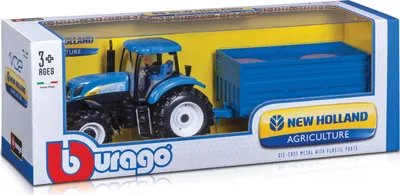 Produktbild von BB 1:32 New Holland Traktor mit Anhänger, sortiert