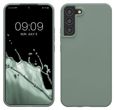 Produktbild von kwmobile Handyhülle für Samsung Galaxy S22 Plus Hülle - Case Silikon - Kabelloses Laden - Schutzhülle Cover in Rainwashed Grün
