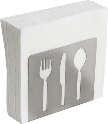 Produktbild von Servetspenderhalter für die Küche - Tischdeko aus Edelstahl - 12 x 3 x 8.6 cm - Silberfarben