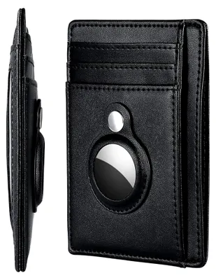 Produktbild von Airtag RFID-Brieftasche, Kunstleder, Kreditkartenhalter, AirTag-Hülle, Schwarz, Schwarz, Einheitsgröße, Minimalistisch