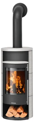 Produktbild von Oranier | Kaminofen | Polar Neo 4 | 5 kW | Schwarz, Keramik Seidenweiß