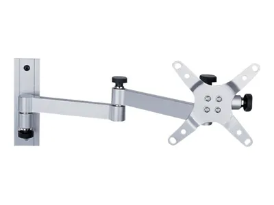 Image de Techly LED 100 - Kit de montage (support mural à bras pivotant) - pour téléviseur LCD - argenté - Taille d'écran : 33-76.2 cm (13"-30")