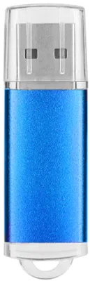 Produktbild von USB-Flash-Laufwerk, transparente Abdeckung, blau, tragbarer Speicherstick für PC, Tablet, 2 GB