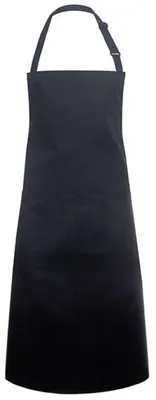 Produktbild von Karlowsky BLS5 | Latzschürze Basic mit Tasche und Schnalle - 75 x 90 cm - Farbe: Black (ca. Pantone Black 6 C) - Größe: 75 x 90 cm (Breite x Länge)