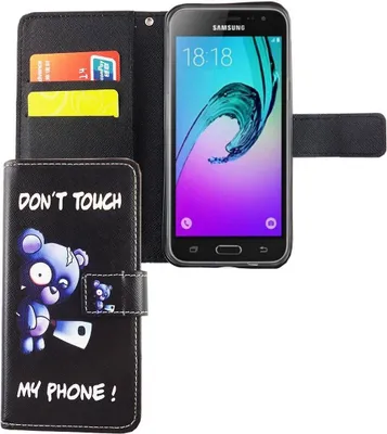 Produktbild von Handyhülle Tasche für Handy Samsung Galaxy J3 Emerge Bär mit Beil