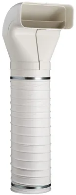 Obrázek produktu pro Ploché potrubí 175x80mm až Ø 125mm, vychylovací kus s 100cm flexibilní hadicí