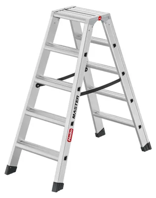 Produktbild von Hailo Aluminium-Doppelstufenleiter Master D100 2 x 5 Stufen