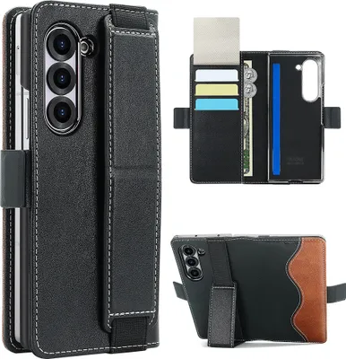 Produktbild von INF Samsung Galaxy Z Fold Case mit Kartenhalter & Ständer Schwarz Model 5