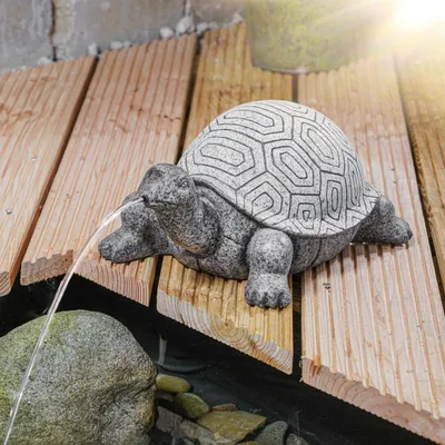 Produktbild von esotec Wasserspeier mit Solarpumpe SCHILDKRÖTE Teichfigur Gartenfigur | 101667