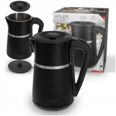 Produktbild von Elektrischer Wasserkocher 1.7L Edelstahl 2200W Doppelwandig AD1355b