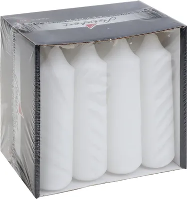 Produktbild von Adventskerzen Weiß 100 x Ø 25 mm, 12 Stück