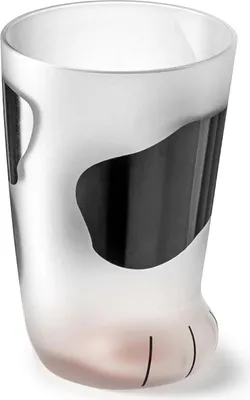 Produktbild von Schwarzes und weißes Glas - Katzenpfote