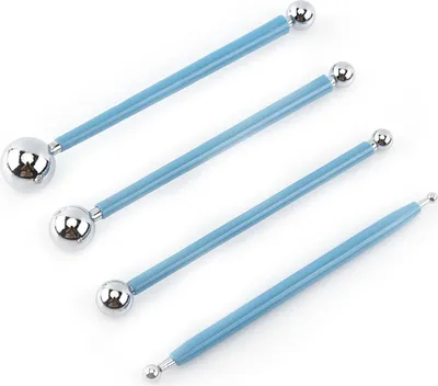 Image de Set d'outils de modelage en acier inoxydable en forme de boule pour l'argile et le Sculpey (lisse)
