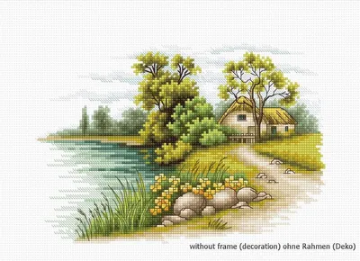 Produktbild von Luca-S "Entlang des Sees" Kreuzstich-Set, 20x14cm