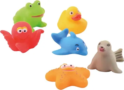 Image de John Toy 22274 - Happy World 6 animaux pour le bain