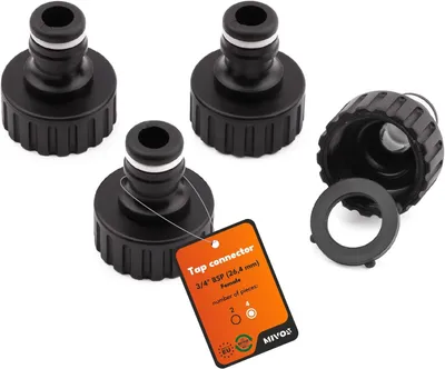Produktbild von Kranverbinder 4er Set, 3/4 Zoll BSP Außengewinde, Schnellkupplung, für Gartenschläuche