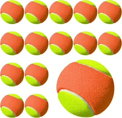 Produktbild von Tennisbälle für Anfänger, 15 Stück, 6,3-6,5 cm, orange, für Tennistraining