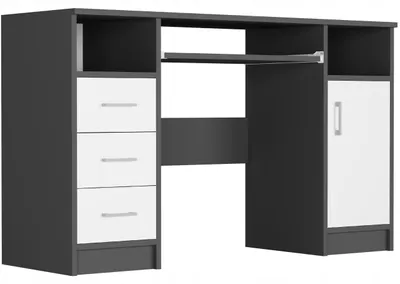 Obrázek produktu pro Psací stůl počítačový 120 cm zásuvky skříňka FRAMIRE N-11 antracit mix