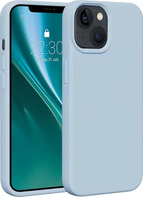 Immagine prodotto di Etteri custodia in silicone per iPhone 14 6.1" custodia per cellulare blu chiaro