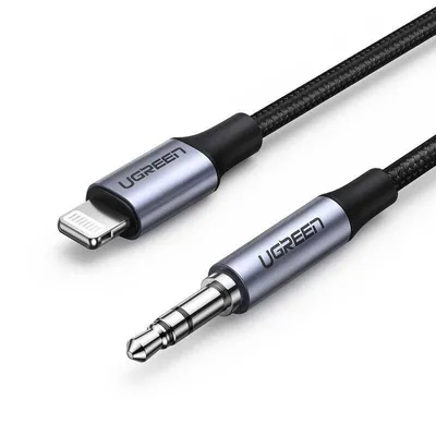 Produktbild von Ugreen 70509, Silber, 3.5mm, Lightning, 1 m, Männlich, Männlich