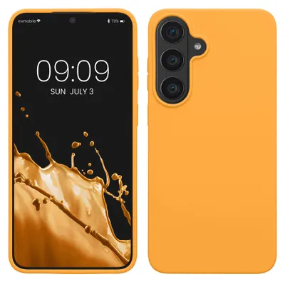 Produktbild von kwmobile Handyhülle für Samsung Galaxy S26 FE Hülle - Case Silikon - Kabelloses Laden - Schutzhülle Cover in Fruity Orange