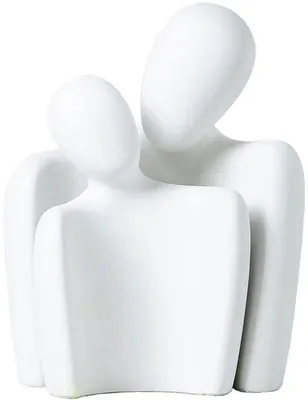 Immagine prodotto di Scultura astratta moderna a forma di verme, bianca, decorazione per il soggiorno, decorazione per l'ufficio