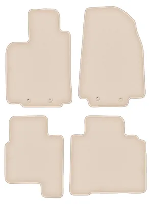 Produktbild von DURBAN Beige Velours-Fußmatten-Set für Mazda CX-9 I SUV (2006-2015)