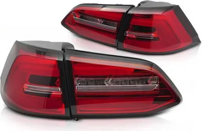 Zdjęcie produktu dla Tylne światła LED do VW Golf 7 (VII) Variant 17-20 czerwone/chromowane