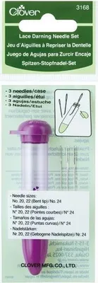 Produktbild von Clover Stopfnadel-Set - beinhaltet 3 Nadeln in einem aufschraubbaren Etui - 3168