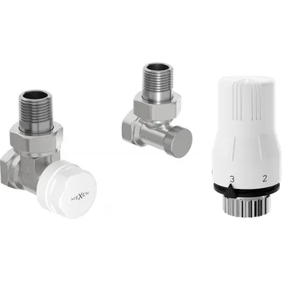 Produktbild von Mexen G02 Thermostatset Winkelausführung, Nickel - W913-012-928-01