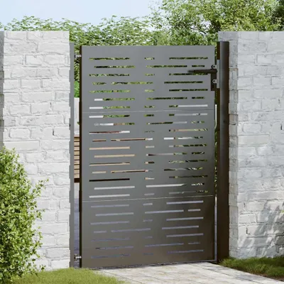 Immagine prodotto di Cancello da giardino con blocco Nero 110 x 155 cm