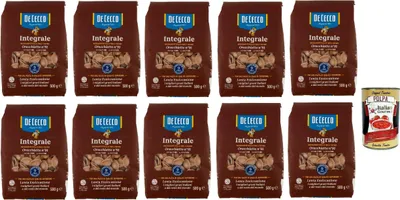 Produktbild von De Cecco Integrale Orecchiette N° 91, Pasta integrale, Vollkornnudeln, 10x 500g + Italian Gourmet polpa 400g