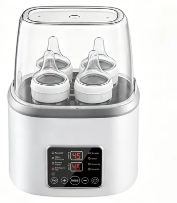 Produktbild von Babyflaschenwärmer mit Sterilisator, 8 in 1 Flaschenwärmer Baby mit Fernbedienung, 100°C Desinfektion, 24h Warmhaltefunktion für 4 Flaschen