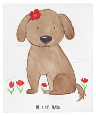 Produktbild von Mr. & Mrs. Panda Plaid Hund Dame - Weiß - Geschenk, Tagesdecke, Bettdecke, Hundeglück, Liebenswert, Decke, Hunde, Felloptik, Liebe, Hundeliebe, Sofaüberwurf, Sprüche