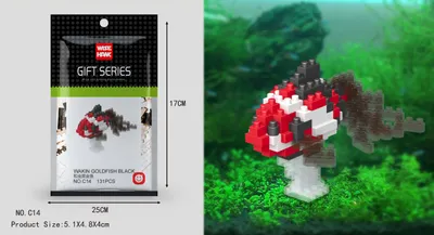 Produktbild von Goldfisch Figur Bausteine Modell LNO Micro-Bricks