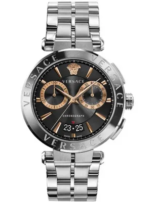 Produktbild von Versace VE1D01019 Aion Chronograph schwarz silber Edelstahl Armband Uhr Herren NEU