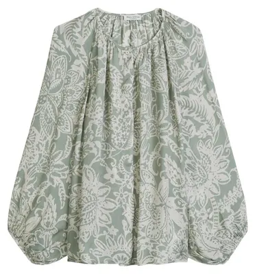 Produktbild von Woven Blouses Longsleeve 4057 Light Green_Multi_01 Größe 38