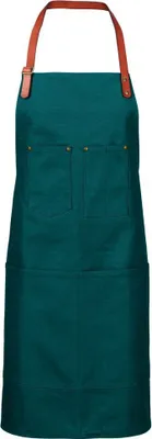Produktbild von Latz-Schürze, Canvas, PolyurethanNackenband verstellbar, 4 Taschen, B 86 x L 86 cm  : petrol : 100% Baumwolle (10,02oz.)