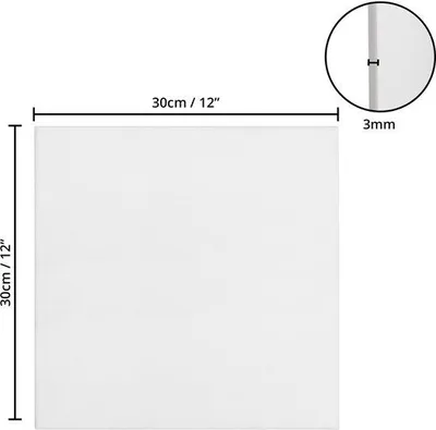 Produktbild von Unyqoos® Vorgespannte Leinwände 14er Set – 30 x 30 cm, 3 mm, doppelt grundiert, weißer Baumwollbezug, für Acryl & Öl, ideal für Anfänger und Workshops