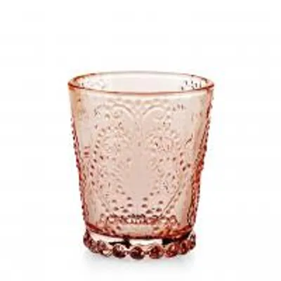 Immagine prodotto di H&H Set 6 Bicchieri Garden In Vetro Rosa Antico Cl 35