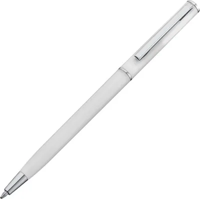 Produktbild von 10 Kugelschreiber / "Slim Line" / Farbe: weiß